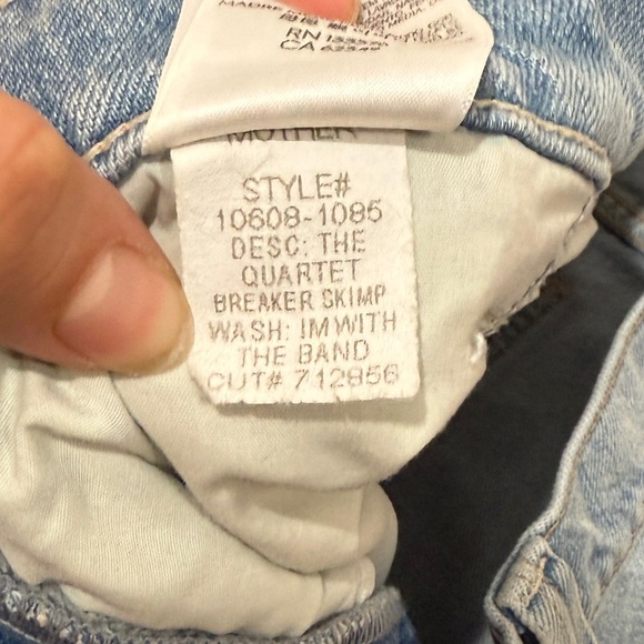New MOTHER The Quartet Breaker Skimp Jeans Sz 34 Wide Leg Casual Closet Staple - Picture 8 of 15